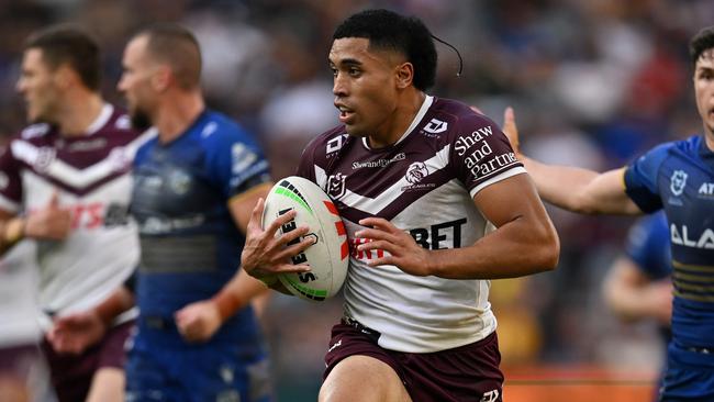 NRL 2024 RD03 Parramatta Eels v Manly-Warringah Sea Eagles - Tolutau Koula. Picture: NRL Photos