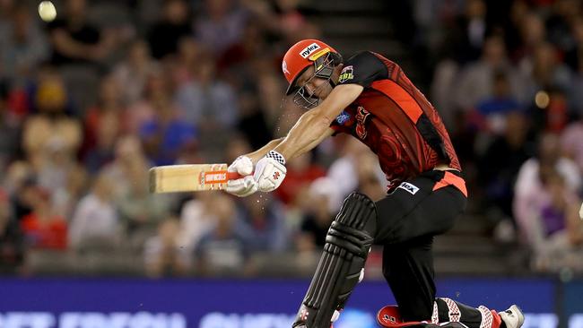 The likes of Melbourne Renegades star will be launching bombs in December, leaving no room for the AFL to play finals then. Picture: Getty Images