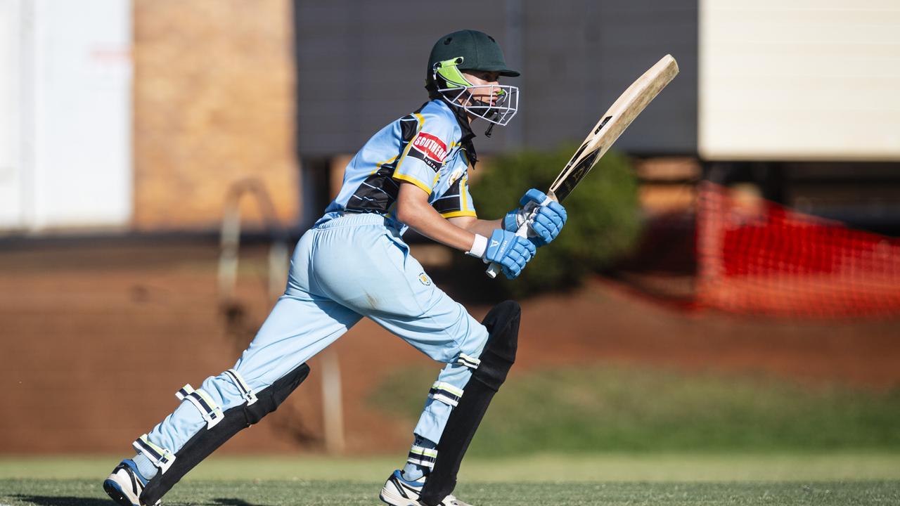 Adam Armstrong bats for Western Districts Warriors against Metropolitan-Easts White in round 3 B-grade One Day Toowoomba Cricket at Harristown State High School oval, Saturday, October 19, 2024. Picture: Kevin Farmer