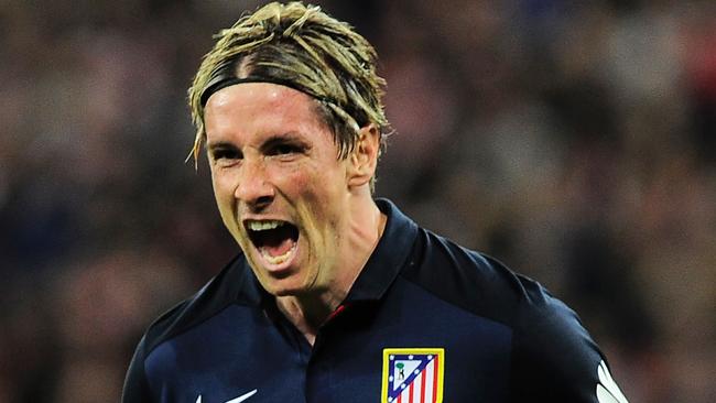 Atletico Madrid forward Fernando Torres has just re-signed with the club, and is expected down Under. Picture: AFP