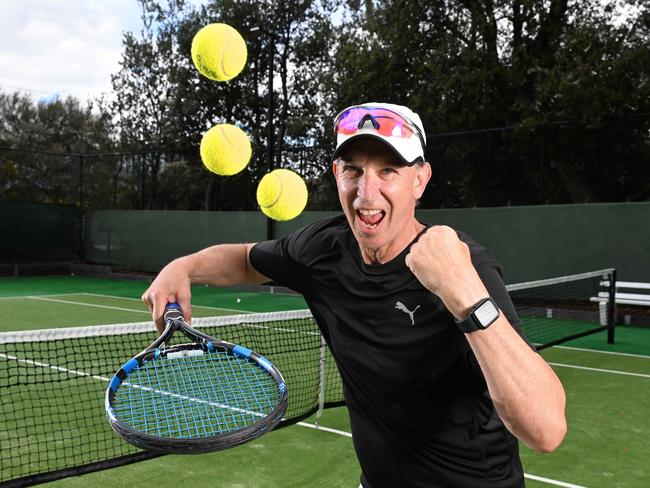 Elwood Park Tennis Club player Richard Sharp who will take part in new AO tournament that will pit ordinary players against the pros. Picture: Josie Hayden