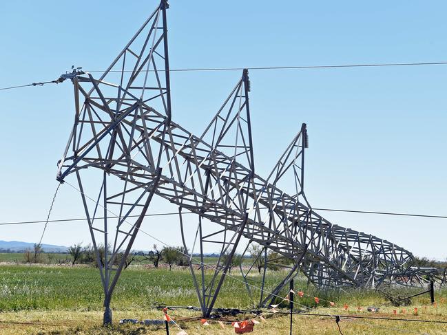 06/10/16 - The site of the damaged power towers on private property near Melrose in the stateÕs mid north.Photo