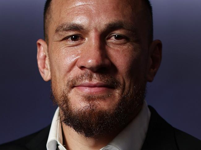 SYDNEY, AUSTRALIA - SEPTEMBER 08:  Sonny Bill Williams poses during a Sonny Bill Williams v Mark Hunt media opportunity at Nine on September 08, 2022 in Sydney, Australia. (Photo by Matt King/Getty Images)