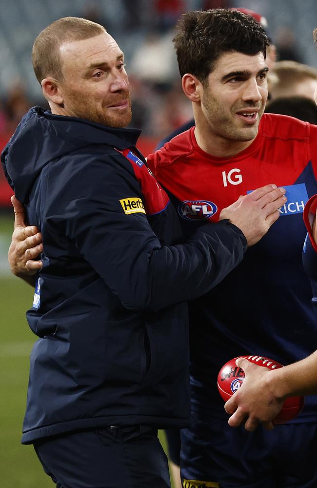 Christian Petracca will return after his disgruntlement with the club surfaced. Picture: Daniel Pockett/Getty Images