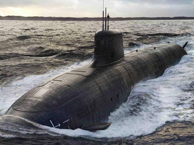 UNDATED ADF IMAGE: Nuclear Powered Submarine - Virginia Class - Digital Mock-up. Picture: Supplied via NCA NewsWire