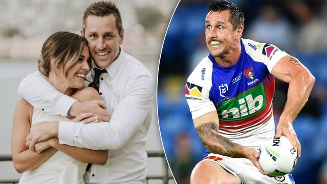 Newcastle Knights star Mitchell Pearce and Kristin Scott were due to be married next week but it has been cancelled.