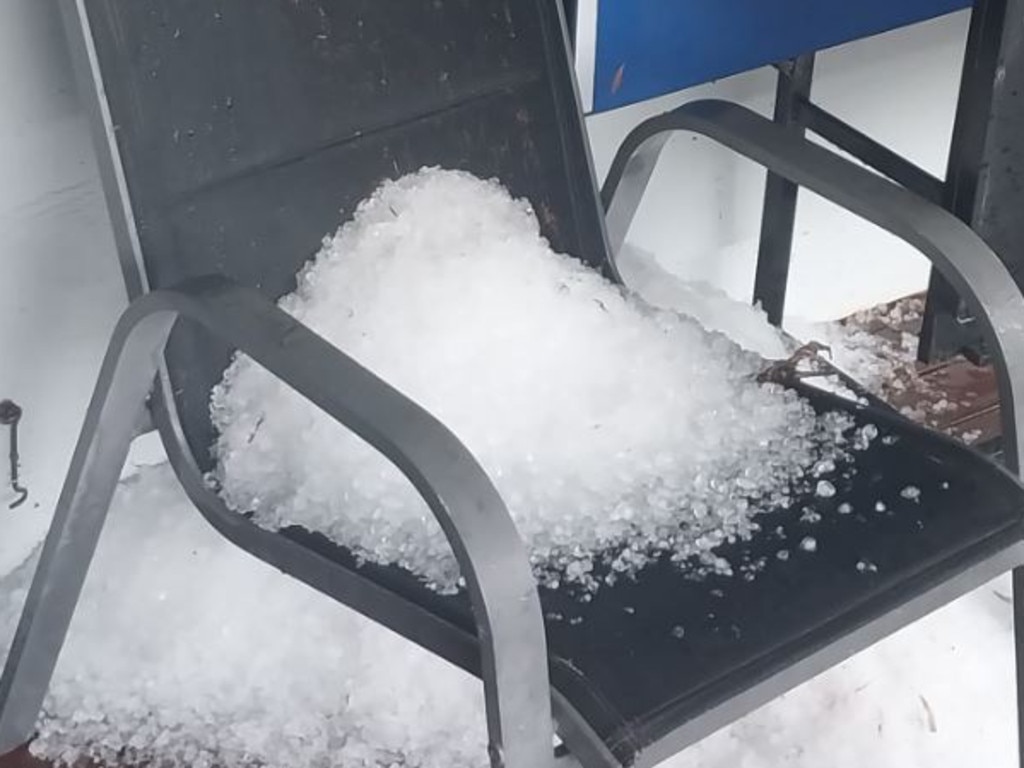 Hail that fell at Witta in the Sunshine Coast hinterland. Picture: Supplied