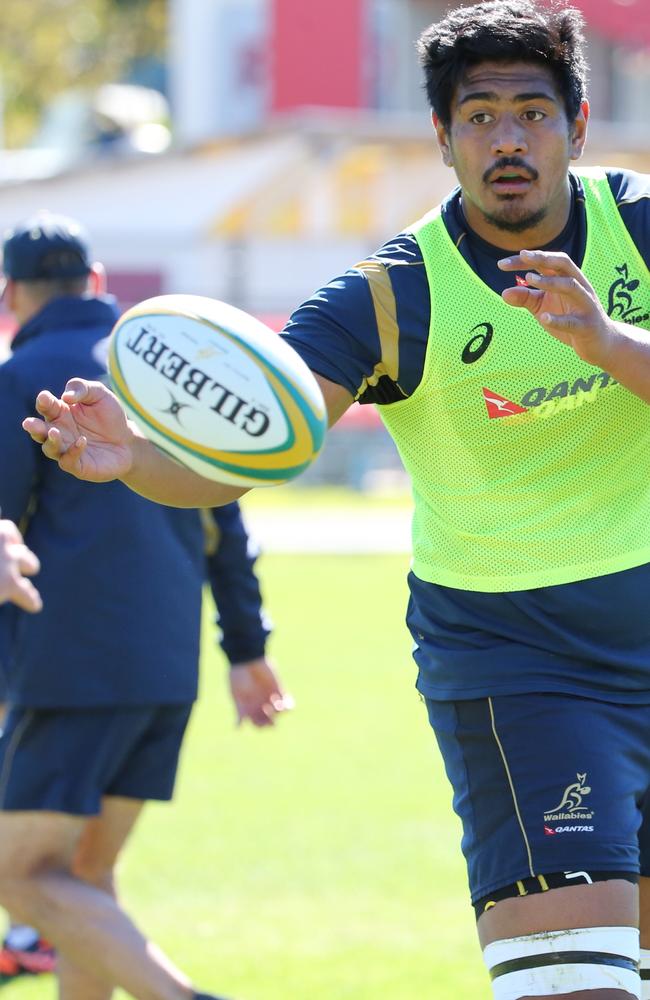 Will Skelton at Wallabies training at Ballymore.