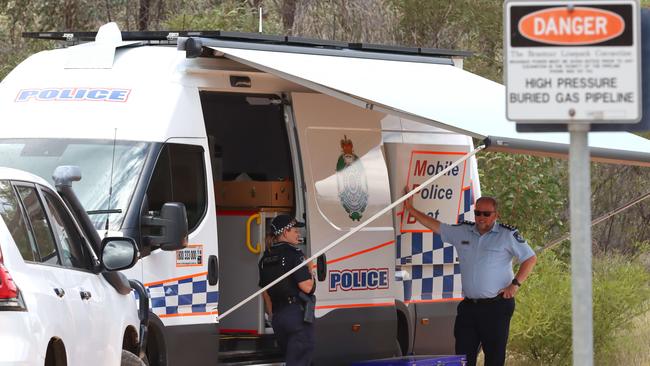 Specialist officers were called in after the ambush, with the Trains dying by police gunfire after an intense hours-long stand-off at the property. Picture: David Clark NCA / NewsWire