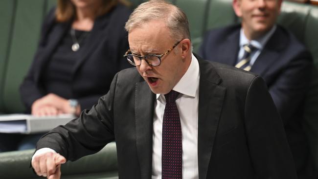 Anthony Albanese during Question Time at Parliament House in Canberra. Picture: NCA NewsWire / Martin Ollman