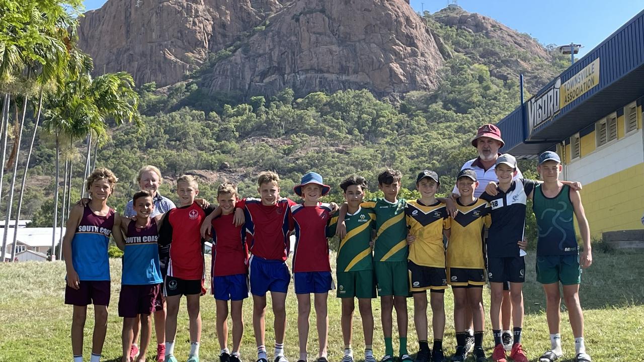 The 2021 Darling Downs under-12 touch football team at the state championships in Townsville.