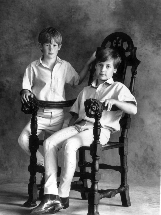 William, right, was always somewhat rambunctious. As a child he was nicknamed ‘Basher Wills’, while Harry was quieter ‘accustomed to being bossed around by his older brother’, according to the Queen. Picture: News Corp