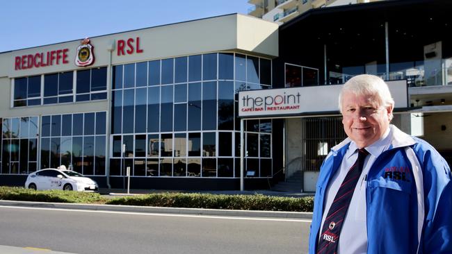 RSL president Neville Cullen in front of The Point restaurant in the RSL building. Picture: Chris Higgins