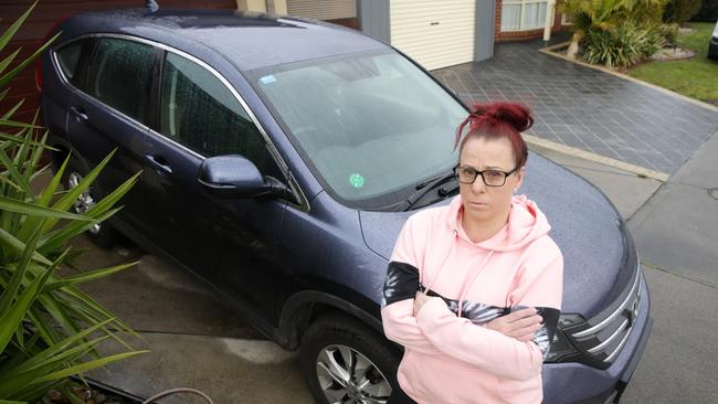 Mandi Hall says she was almost the victim of a terrifying carjacking — until the youths realised she had kids in the car. Picture Norm Oorloff