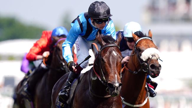 Asfoora, ridden by Oisin Murphy, wins the King Charles III Stakes at Royal Ascot. Picture: David Davies / PA Images via Getty