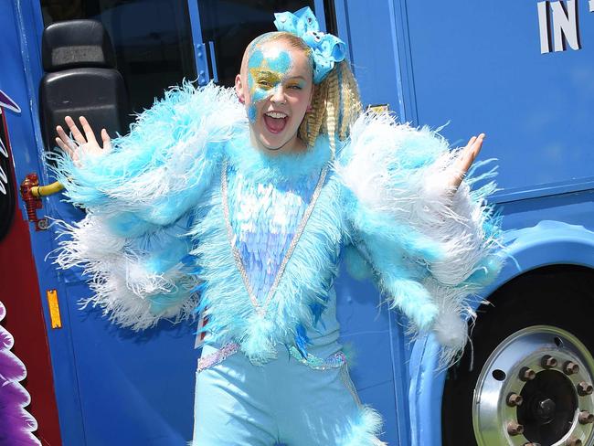 JoJo Siwa at the The Angry Birds Movie 2 world premiere on August 10. Picture: AFP