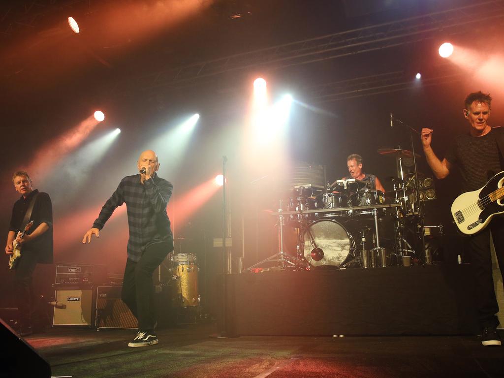 Midnight Oil playing a gig at Anita's Theatre in Thirroul. Picture: Richard Dobson