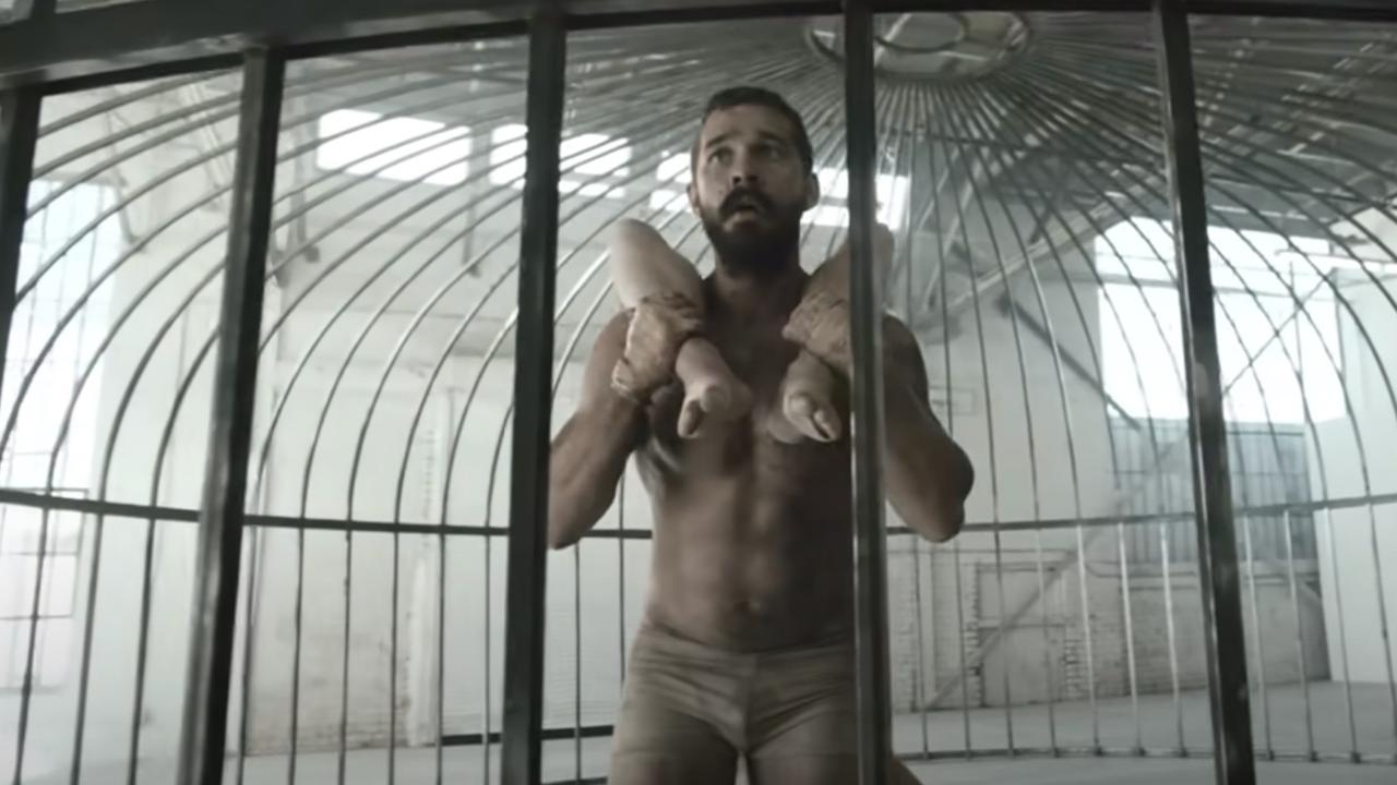 Shia LaBeouf starred in Sia's music video for Elastic Heart in 2015.