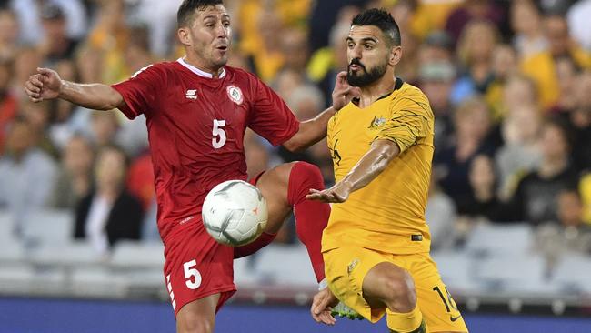 Aziz Behich got forward often and caused the Lebanese defence plenty of problems.