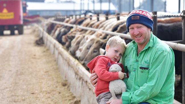 Jason Palmer with his son Sam. Picture: Zoe Phillips