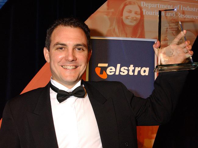 Winner ... Telstra small business award winner Clyde Campbell, owner of Machinery Automation &amp; Robotics. Picture: Supplied.