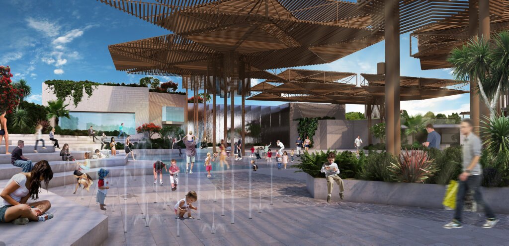 Artists impressions of the future Ipswich city mall, revealed today.