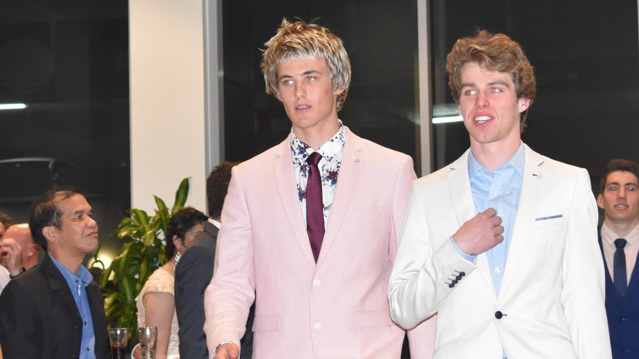 Maroochydore State High seniors walk into their 2022 formal.