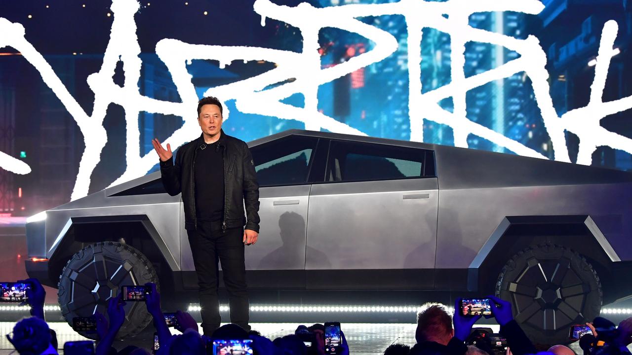 Tesla founder Elon Musk with the Cybertruck. Photo: Frederic J. Brown / AFP