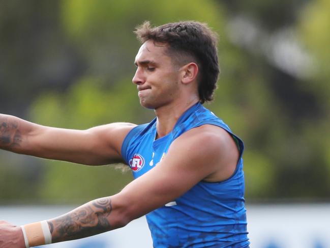 Jamarra Ugle-Hagan at Western Bulldogs pre-season training session. Wednesday, December 18, 2024. Picture:David Crosling