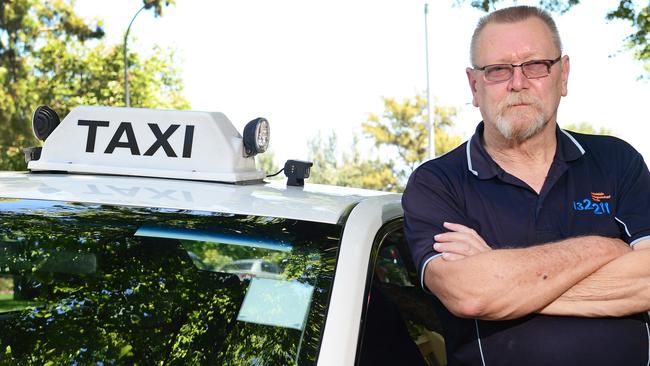 Taxi driver Phil Nunn on South Terrace, Adelaide. Picture: Michael Marschall