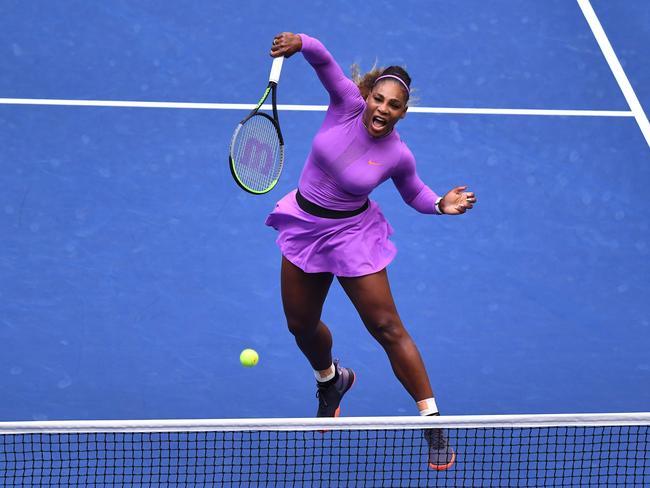 Serena Williams has the chance to equal Margaret Court’s grand slam record in Melbourne this summer. Picture: Johannes Eisele/AFP