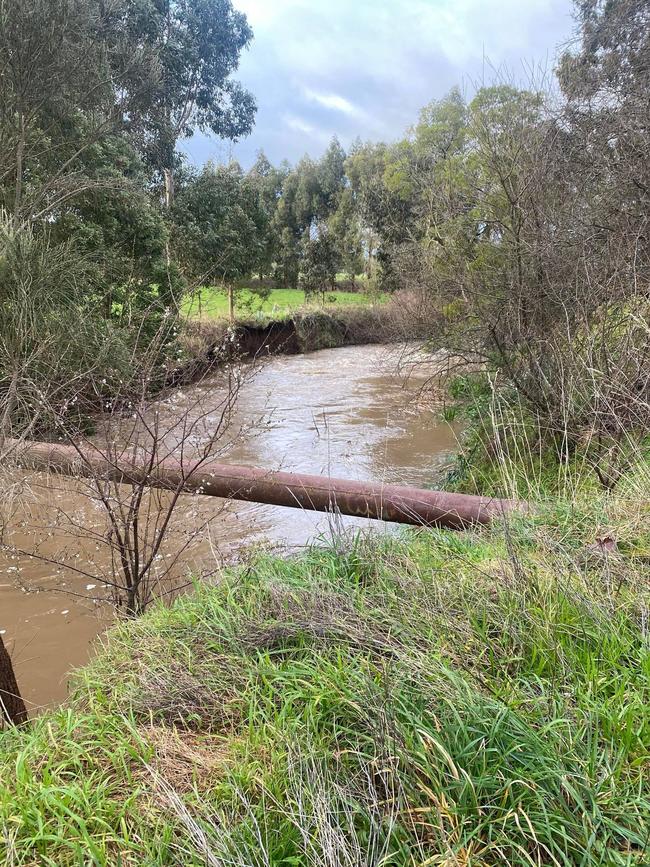 Megan Platschinda captured the Narracan Creek in Moe, full of water after persistent rain.