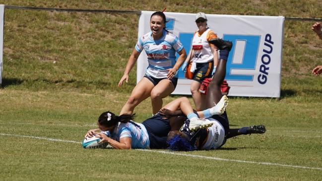 Waratahs players preparing for the Super W in a trial match. Picture: Supplied