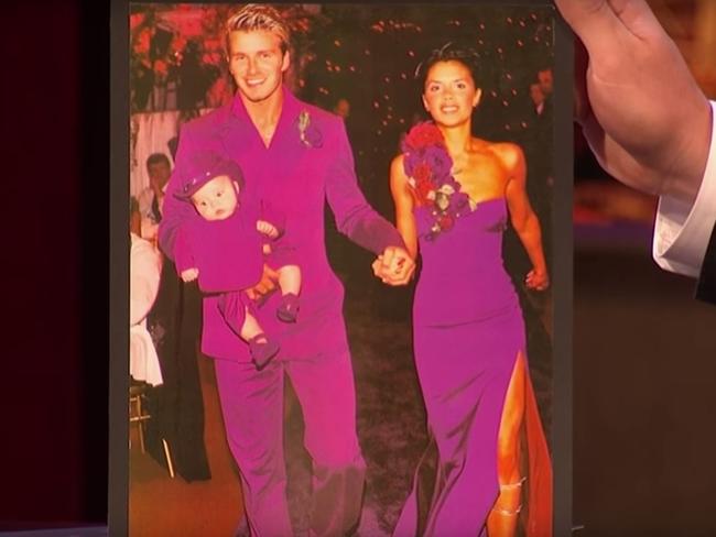 Victoria and David Beckham Address Purple Wedding Outfits