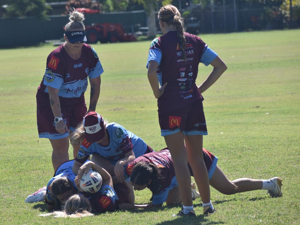 CQ Capras under-17 girls squad at pre-season training at Emmaus College, Rockhampton, on January 18, 2025.