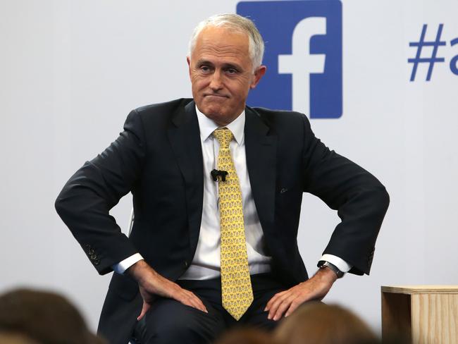 Malcolm Turnbull was outdone by Bill Shorten in the news.com.au and Facebook debate at Facebook HQ in Sydney. Picture: Kym Smith