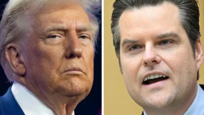 Donald Trump (L) picked Matt Gaetz (R) as his top choice to run the US Department of Justice. Picture: Supplied