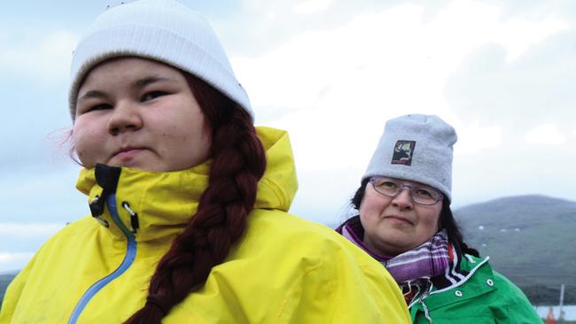 Elle-Laura and Lise at Earmarking, Stora National Park in Reindeer in my Saami Heart.
