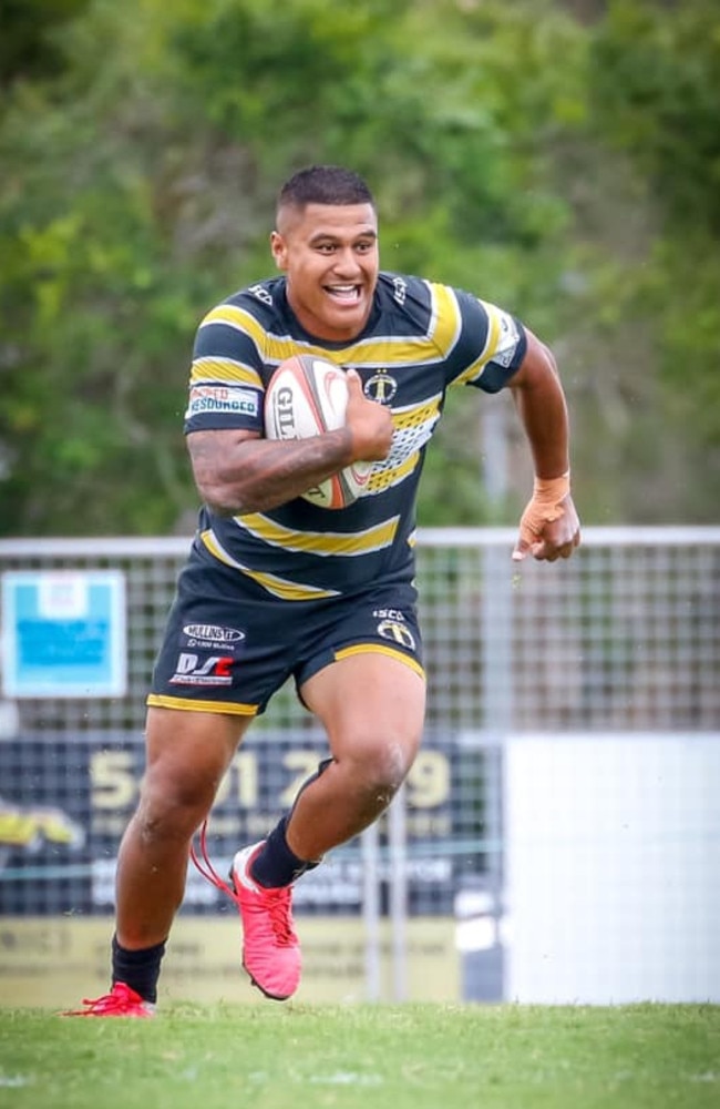 Caloundra rugby union player Nakoa Marcroft has found a home at Yoku road. Picture: Adrian Bell
