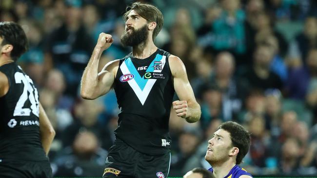 Justin Westhoff is a late-round gem for Port Adelaide. Picture: Sarah Reed