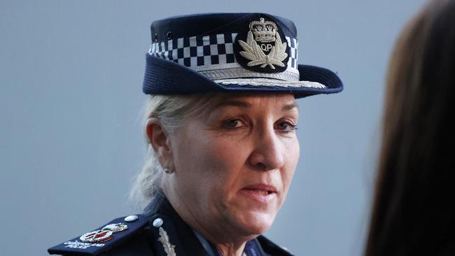 Katarina Carroll leaving the Independent Commission of Inquiry into Queensland Police Service responses to domestic and family violence, Brisbane. Picture: Liam Kidston