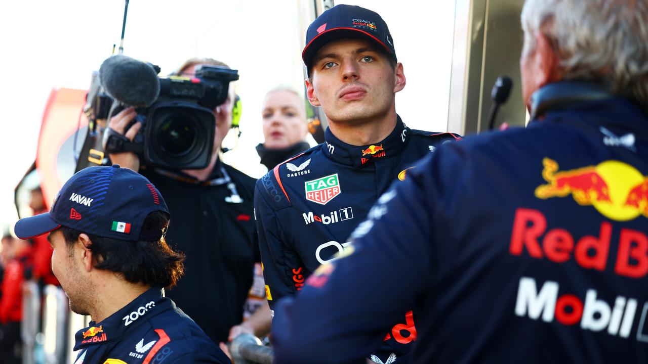 Max Verstappen was not happy despite winning the race. Picture: Getty Images