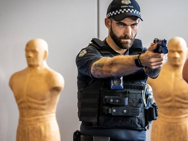 Victoria Police recruit James Morrow (aged 28). Picture: Jake Nowakowski