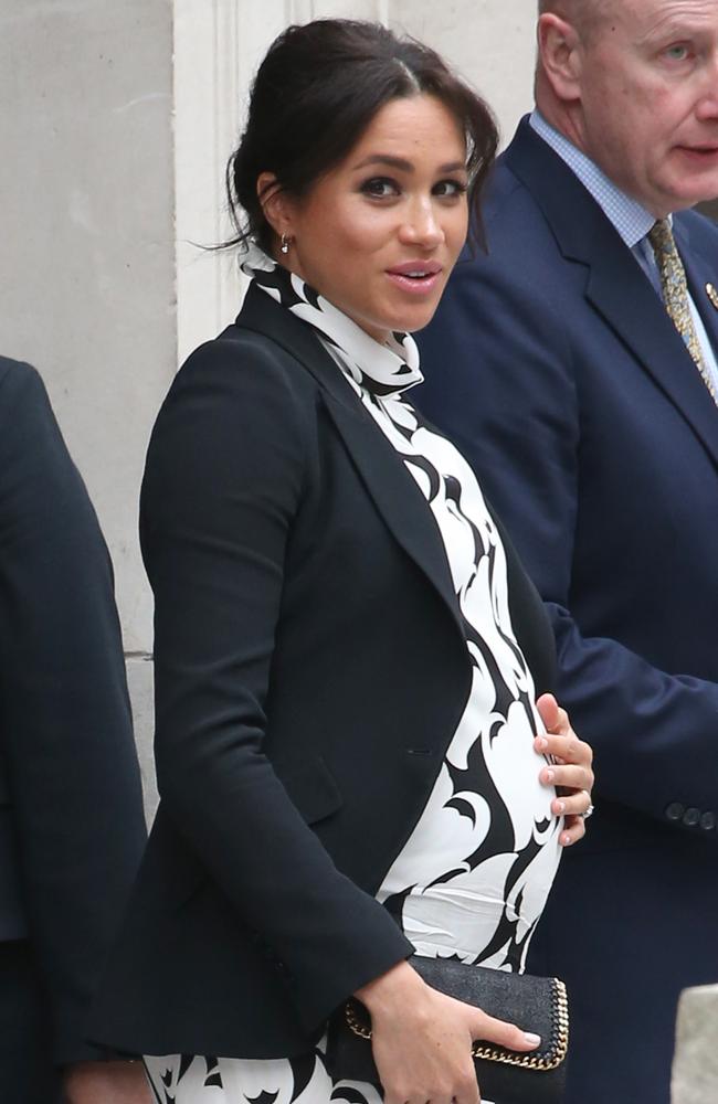 Despite the rumours, Meghan probably doesn’t know if she’s having a boy or a girl. Picture: TREVOR ADAMS / MATRIXPICTURES.CO.UK