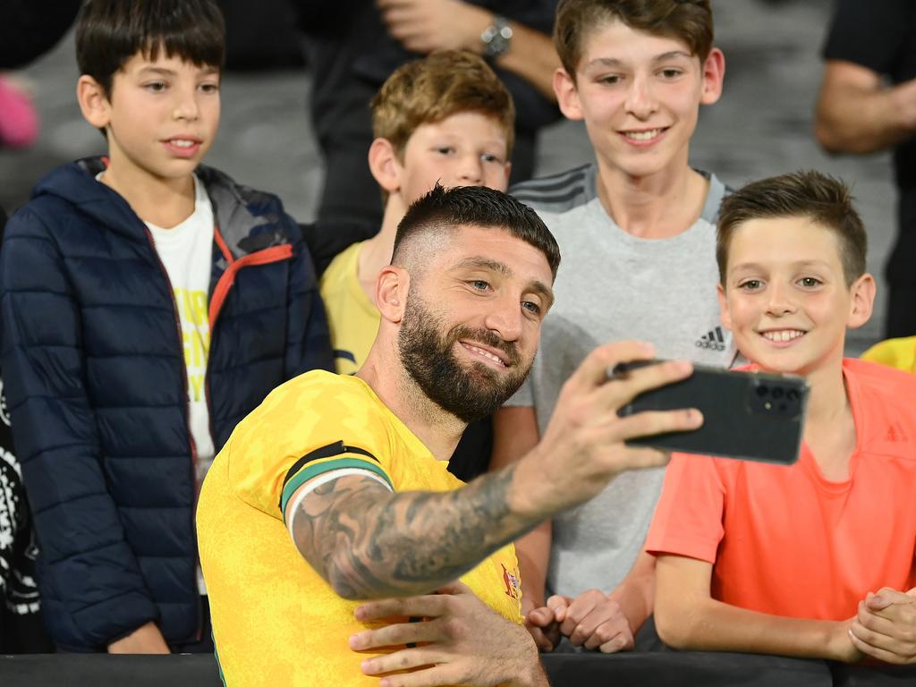 Brandon Borrello was a hit with fans at Marvel Stadium. Picture: Quinn Rooney/Getty Images