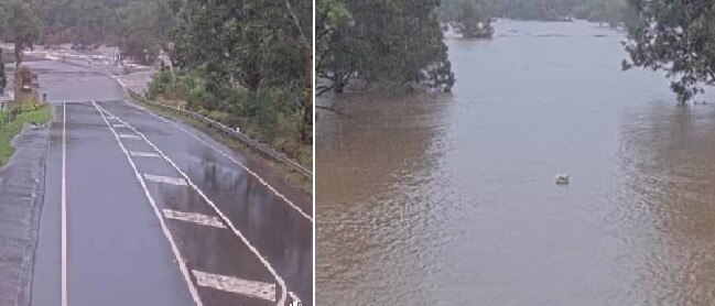 Menangle Bridge in the Macarthur region - three hours between shots. From 8:10am to 11:56am on April 7, 2022.