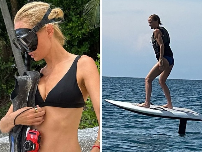 Lara Worthington spotted in black bikini. Picture: Instagram/LaraWorthington