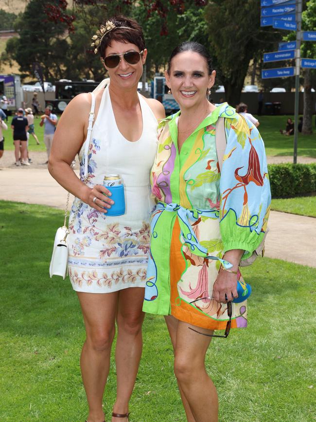 Nioka Wozny and Kylie Scobie attend the Ballarat Cup. Picture: Brendan Beckett