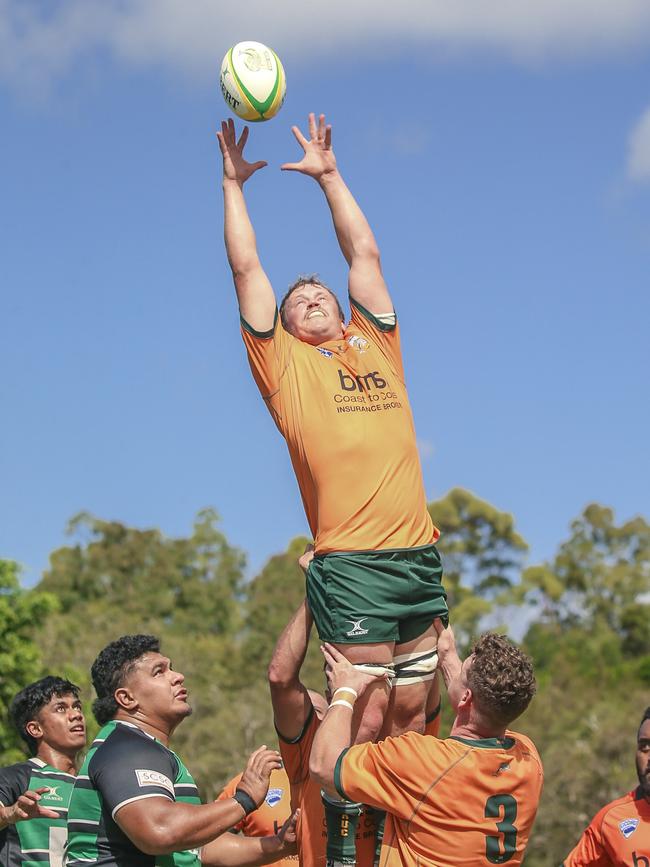 Luke Gersekowski of Surfers Paradise Dolphins against Queensland Premier Rugby club Sunnybank at Broadbeach Waters. Picture:Glenn Campbell