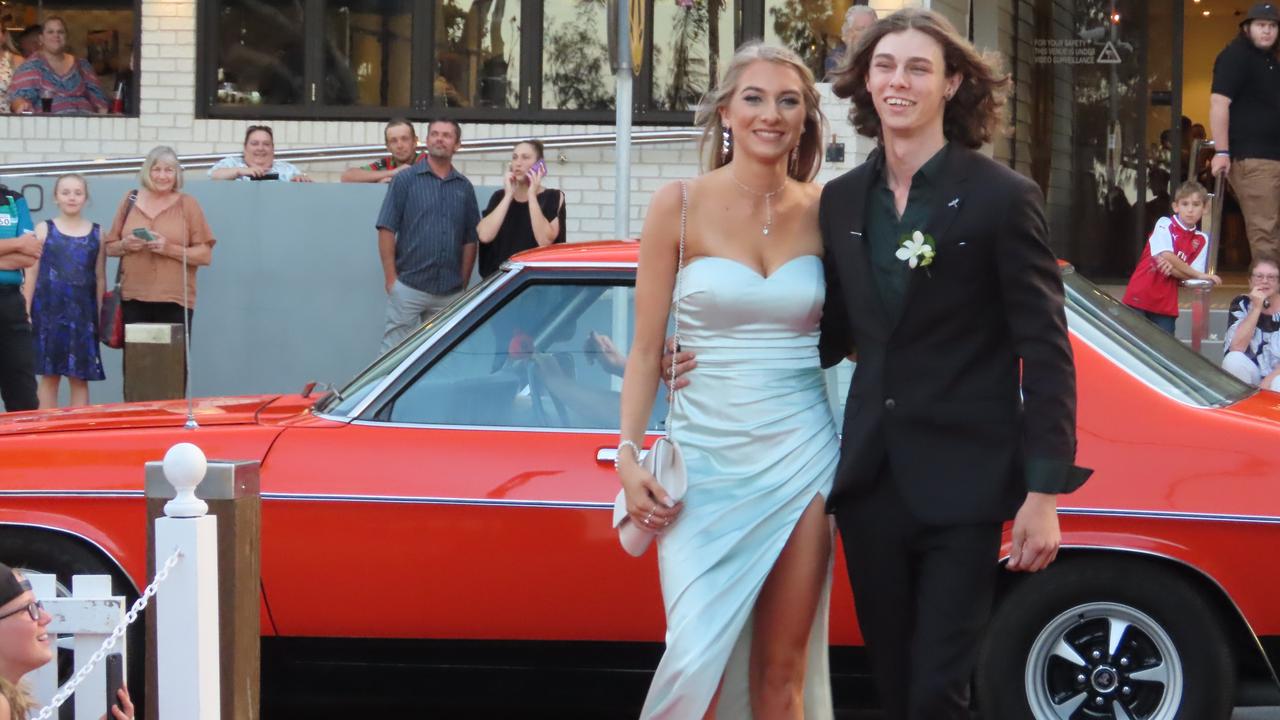 Students celebrating the Urangan State High School formal.